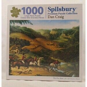 Spilsbury 1000 Large Piece Jigsaw Puzzle-"THE FOX HUNt" by Dan Craig-NEW/SEALED!